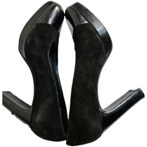 STUART WEITZMAN Made in Spain Black Suede Block Heel Women's Shoes US 6M - Picture 9 of 12